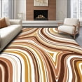 thumbnail image 1 of ODIKA 4'x6' Machine Washable Non-Slip Area Rug, Trendy Marbled Swirl Dynamic Transitional Wave High Traffic Rug with Pad, Multi, 494610, 1 of 8