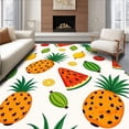 thumbnail image 1 of ODIKA 4'x6' Machine Washable Non-Slip Area Rug, Tropical Fruit Semicircular Entryway Accent High Traffic Rug, Red, 656296, 1 of 7
