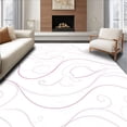 thumbnail image 1 of ODIKA 4'x6' Machine Washable Non-Slip Area Rug, Velvet Wave with Curves and Subtle Gradient Flow High Traffic Rug with Pad, Pink, 730918, 1 of 8