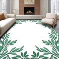 thumbnail image 1 of ODIKA 4'x6' Machine Washable Non-Slip Area Rug, Verdant Garden Interwoven Leaf Artistic Display High Traffic Rug with Pad, Green, 561522, 1 of 8