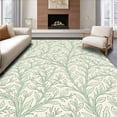 thumbnail image 1 of ODIKA 4'x6' Machine Washable Non-Slip Area Rug, Vintage Botanical With Elegant Vines Artistic High Traffic Rug, Green, 460766, 1 of 7
