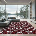 thumbnail image 1 of ODIKA 4'x6' Machine Washable Non-Slip Area Rug, Vintage Burgundy High Traffic Rug, Red, 988916, 1 of 7