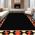 thumbnail image 1 of ODIKA 4'x6' Machine Washable Non-Slip Area Rug, Vintage Ranch Hide Design Southwestern Accent with Natural High Traffic Rug with Pad, Beige, 614019, 1 of 8