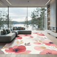thumbnail image 1 of ODIKA 4'x6' Machine Washable Non-Slip Area Rug, Watercolor Pink High Traffic Rug, Pink, 1085411, 1 of 7