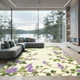 thumbnail image 1 of ODIKA 4'x6' Machine Washable Non-Slip Area Rug, Watercolor Purple High Traffic Rug, Ivory, 1047865, 1 of 7