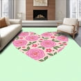 thumbnail image 1 of ODIKA 4'x6' Machine Washable Non-Slip Area Rug, Whimsical Floral Showcasing Layered Blooming Roses High Traffic Rug with Pad, Pink, 507258, 1 of 8