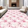 thumbnail image 1 of ODIKA 4'x6' Machine Washable Non-Slip Area Rug, Whirlwind Alphabet Spiral with Playful Polka Dots and Dreamy Cloud Motifs High Traffic Rug with Pad, Pink, 692285, 1 of 8