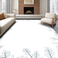 thumbnail image 1 of ODIKA 4'x6' Machine Washable Non-Slip Area Rug, Winter Botanical Design with Crystal Berry Accents High Traffic Rug with Pad, Blue, 739058, 1 of 8