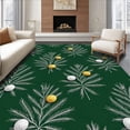 thumbnail image 1 of ODIKA 4'x6' Machine Washable Non-Slip Area Rug, Winter Pine Branch Floor with Glittering Ornament Details High Traffic Rug, Green, 605946, 1 of 7