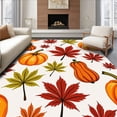 thumbnail image 1 of ODIKA 4'x6' Machine Washable Non-Slip Area Rug, Woodland Squash Tapestry Thanksgiving High Traffic Rug with Pad, Orange, 601985, 1 of 8
