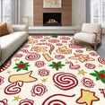 thumbnail image 1 of ODIKA 4'x6' Machine Washable Non-Slip Area Rug, Yuletide Sugary Delight Beginner Crafting Project High Traffic Rug, Red, 647082, 1 of 7