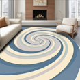thumbnail image 1 of ODIKA 4'x6' Machine Washable Non-Slip Area Rug, Zen Wave Ripple Effect Tranquil Harmonious Balance High Traffic Rug, Blue, 659396, 1 of 7