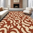 thumbnail image 1 of ODIKA 5' x 7' Machine Washable Non-Slip Area Rug, Abstract Amoeba High Traffic Rug, Brown, 309601, 1 of 7