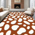 thumbnail image 1 of ODIKA 5' x 7' Machine Washable Non-Slip Area Rug, Abstract Bean High Traffic Rug, Brown, 311664, 1 of 7
