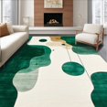 thumbnail image 1 of ODIKA 5'x7' Machine Washable Non-Slip Area Rug, Abstract Watercolor Modern Art Inspired High Traffic Rug, Green, 145879, 1 of 7