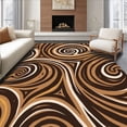 thumbnail image 1 of ODIKA 5' x 7' Machine Washable Non-Slip Area Rug, Abstract Swirl High Traffic Rug, Brown, 424713, 1 of 7
