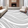 thumbnail image 1 of ODIKA 5'x7' Machine Washable Non-Slip Area Rug, Modern Ripple Wave with Abstract Minimalist Flair High Traffic Rug, Gray, 497837, 1 of 7
