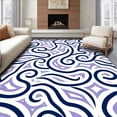 thumbnail image 1 of ODIKA 5' x 7' Machine Washable Non-Slip Area Rug, Art Nouveau Swirl High Traffic Rug, Blue, 358510, 1 of 7