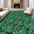 thumbnail image 1 of ODIKA 5' x 7' Machine Washable Non-Slip Area Rug, Art Nouveau leaf High Traffic Rug, Green, 613488, 1 of 7