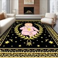 thumbnail image 1 of ODIKA 5' x 7' Machine Washable Non-Slip Area Rug, Baroque Baby High Traffic Rug, Black, 758746, 1 of 7