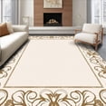 thumbnail image 1 of ODIKA 5' x 7' Machine Washable Non-Slip Area Rug, Baroque Scroll High Traffic Rug, Beige, 422226, 1 of 7