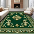thumbnail image 1 of ODIKA 5' x 7' Machine Washable Non-Slip Area Rug, Baroque Scroll High Traffic Rug, Green, 576130, 1 of 7