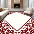 thumbnail image 1 of ODIKA 5' x 7' Machine Washable Non-Slip Area Rug, Baroque Scroll High Traffic Rug, Red, 607232, 1 of 7