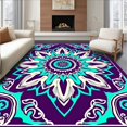 thumbnail image 1 of ODIKA 5' x 7' Machine Washable Non-Slip Area Rug, Boho flower High Traffic Rug, Purple, 704348, 1 of 7