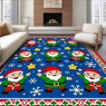 thumbnail image 1 of ODIKA 5' x 7' Machine Washable Non-Slip Area Rug, Christmas Gnome High Traffic Rug, Blue, 509157, 1 of 7