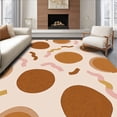 thumbnail image 1 of ODIKA 5' x 7' Machine Washable Non-Slip Area Rug, Contemporary Circles High Traffic Rug, Beige, 331335, 1 of 7