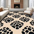 thumbnail image 1 of ODIKA 5'x7' Machine Washable Non-Slip Area Rug, Exotic Spotted Safari Accent With Aged Finish High Traffic Rug, Beige, 293011, 1 of 7