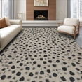 thumbnail image 1 of ODIKA 5'x7' Machine Washable Non-Slip Area Rug, Vintage Leopard Spot Composition with Textured Overlay and Muted Contrast High Traffic Rug, Black, 293022, 1 of 7