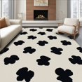 thumbnail image 1 of ODIKA 5' x 7' Machine Washable Non-Slip Area Rug, Contemporary Spot High Traffic Rug, Black, 331025, 1 of 7
