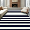 thumbnail image 1 of ODIKA 5'x7' Machine Washable Non-Slip Area Rug, Artisan Stripe in Classic Palette High Traffic Rug, Navy, 272732, 1 of 7