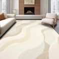 thumbnail image 1 of ODIKA 5' x 7' Machine Washable Non-Slip Area Rug, Contemporary Wave High Traffic Rug, Beige, 267475, 1 of 7