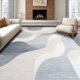 thumbnail image 1 of ODIKA 5'x7' Machine Washable Non-Slip Area Rug, Boho Chic Wave for High Traffic Rug, Gray, 144263, 1 of 7