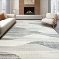 thumbnail image 1 of ODIKA 5' x 7' Machine Washable Non-Slip Area Rug, Contemporary Wave High Traffic Rug, Gray, 263414, 1 of 7