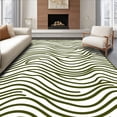 thumbnail image 1 of ODIKA 5' x 7' Machine Washable Non-Slip Area Rug, Contemporary wave High Traffic Rug, Green, 598807, 1 of 7