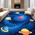 thumbnail image 1 of ODIKA 5' x 7' Machine Washable Non-Slip Area Rug, Cosmic Planet High Traffic Rug, Blue, 31932, 1 of 7