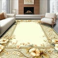 thumbnail image 1 of ODIKA 5' x 7' Machine Washable Non-Slip Area Rug, Floral Flower High Traffic Rug, Beige, 190309, 1 of 7