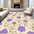 thumbnail image 1 of ODIKA 5' x 7' Machine Washable Non-Slip Area Rug, Floral Flower High Traffic Rug, Purple, 337999, 1 of 7