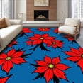thumbnail image 1 of ODIKA 5' x 7' Machine Washable Non-Slip Area Rug, Floral flower High Traffic Rug, Blue, 621270, 1 of 7