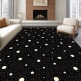 thumbnail image 1 of ODIKA 5' x 7' Machine Washable Non-Slip Area Rug, Geometric Circle High Traffic Rug, Black, 363569, 1 of 7