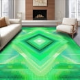 thumbnail image 1 of ODIKA 5'x7' Machine Washable Non-Slip Area Rug, Geometric with Layered High Traffic Rug, Green, 147176, 1 of 7