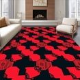 thumbnail image 1 of ODIKA 5' x 7' Machine Washable Non-Slip Area Rug, Geometric Diamond High Traffic Rug, Red, 506267, 1 of 7