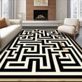 thumbnail image 1 of ODIKA 5' x 7' Machine Washable Non-Slip Area Rug, Geometric Maze High Traffic Rug, Beige, 247208, 1 of 7