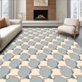 thumbnail image 1 of ODIKA 5' x 7' Machine Washable Non-Slip Area Rug, Geometric Star High Traffic Rug, Beige, 463143, 1 of 7