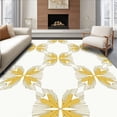 thumbnail image 1 of ODIKA 5' x 7' Machine Washable Non-Slip Area Rug, Geometric Starburst High Traffic Rug, Gold, 553017, 1 of 7