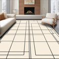 thumbnail image 1 of ODIKA 5' x 7' Machine Washable Non-Slip Area Rug, Geometric rectangle High Traffic Rug, Ivory, 576082, 1 of 7