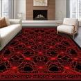 thumbnail image 1 of ODIKA 5'x7' Machine Washable Non-Slip Area Rug, Dynamic Arachnid Themed Decorative High Traffic Rug, Red, 36563, 1 of 7